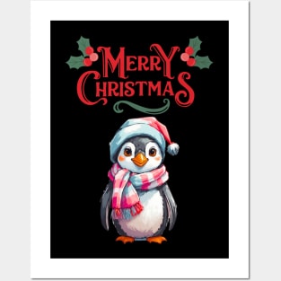 Christmas Penguin Posters and Art